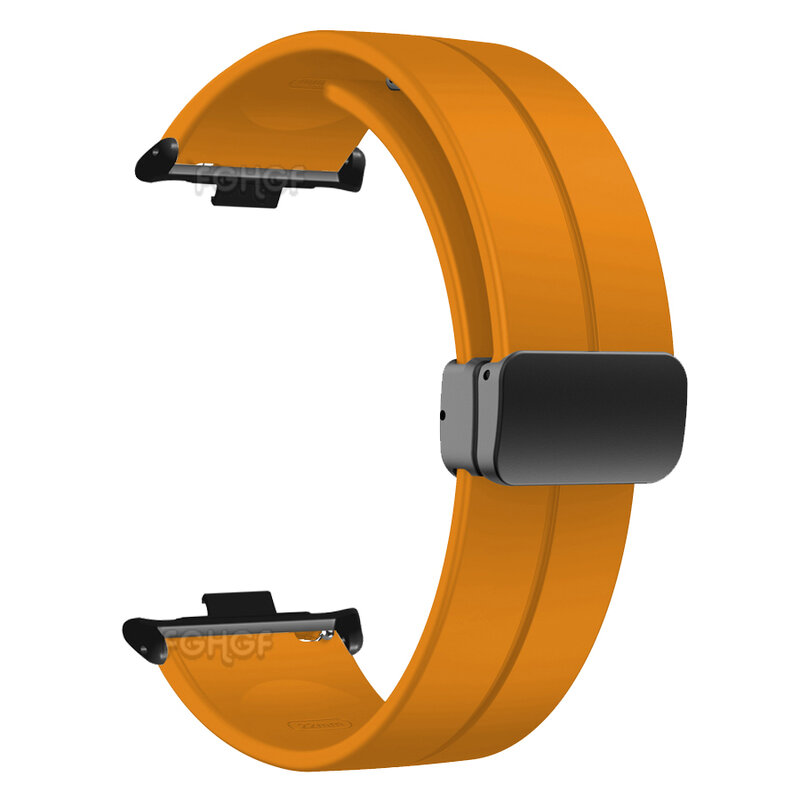 Gelang silikon untuk Redmi Watch 4 tali magnetik Gelang gesper lipat untuk Redmi Watch 4 SmartWatch Band Pulseira Aksesori