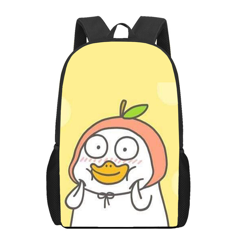 lovely personality Cute duck 3D Print School Bag Set for Teenager Girls Primary Kids Book Bags Children Satchel Mochila Infantil