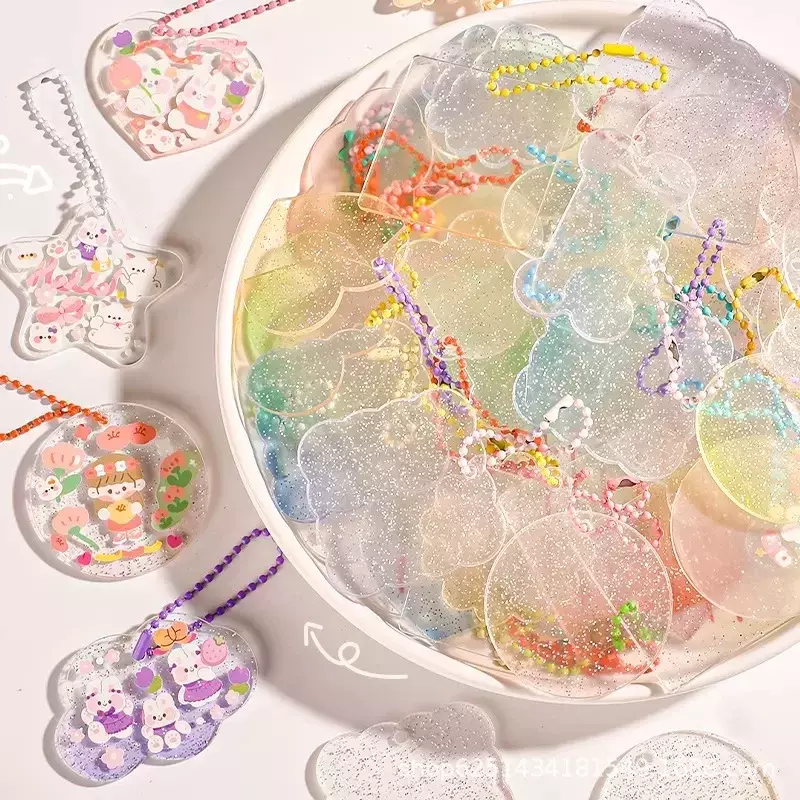 10 Stuks Gupan Sticker Creatieve Guka Kinderen Schattige Diy Kaart Transparante Glitter Gradiënt Guka Spot