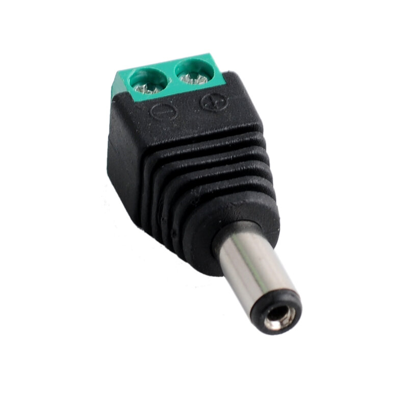 20PCS 5.5mm x 2.1mm Feminino Masculino DC Power Plug Adapter para 5050 3528 5060 Single Color LED Strip e câmeras de CFTV