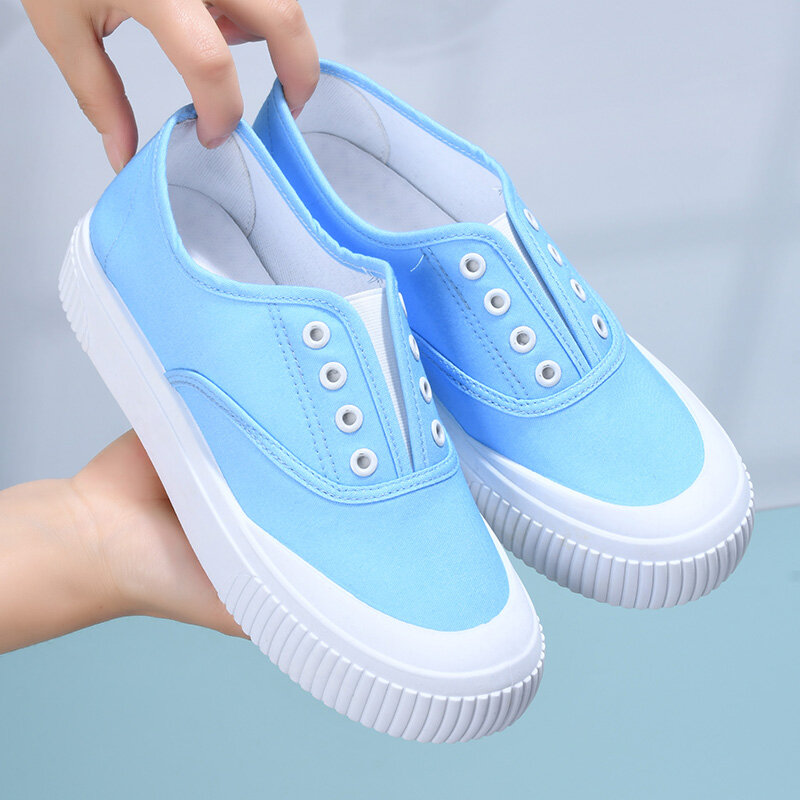 2024 Summer New Canvas Shoes Women's Flat Shoes Breathable Upper Multi color Optional Women's Shoes35-40