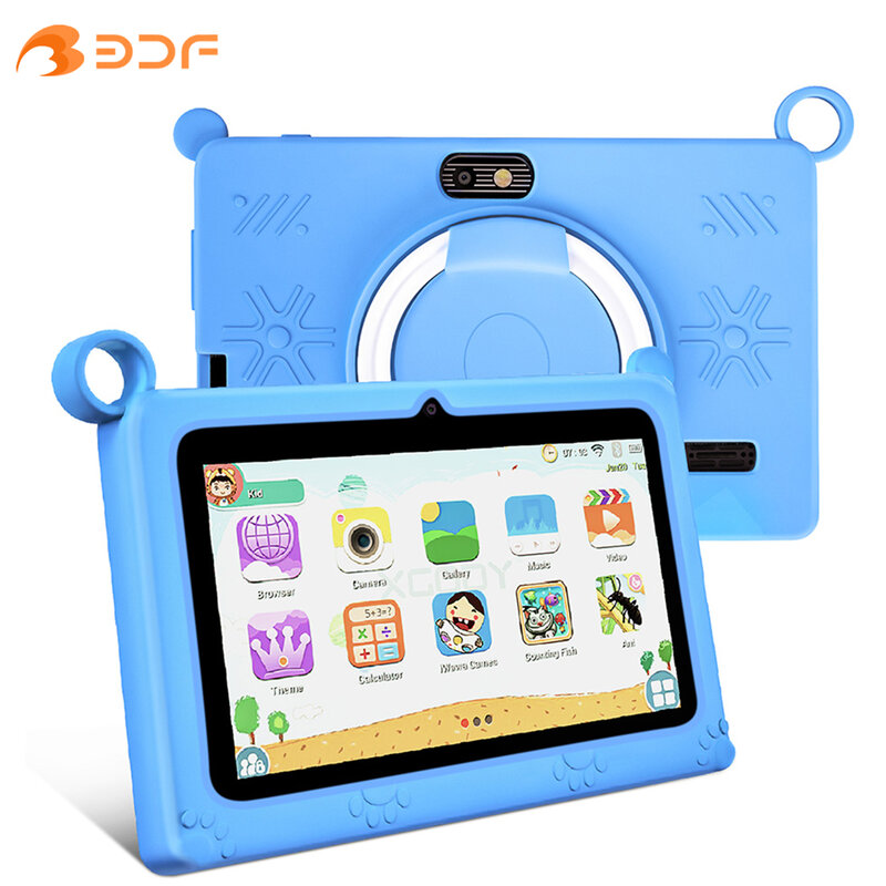 2024 New Kids Tablet 7 Inch Quad Core 4GB/64GB Android 9.0 Cheap Children's Gift Dual Cameras 5G WiFi Learning Education Tablets