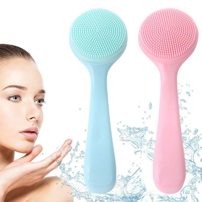 Cepillo de limpieza Facial para el cuidado de la piel, masajeador para limpieza profunda de poros, eliminación de espinillas, exfoliante, herramienta de limpieza EXFOLIANTE SUAVE Q2D0