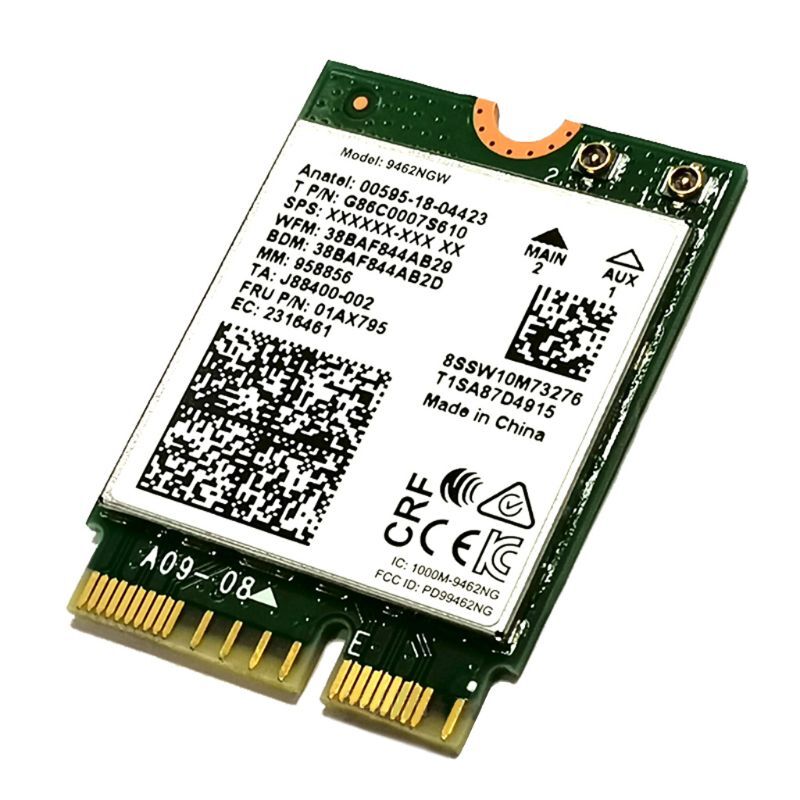 Беспроводной адаптер для двухдиапазонной Wi-Fi карты переменного тока для Intel 9462NGW CNVI NGFF для. 2 для прямой поставки