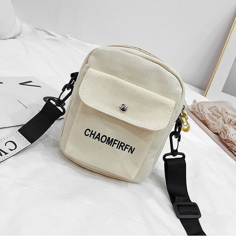 Women Bag Shoulder Chest bag Printed Cute Wallet Multifunction Mobile Phone Canvas Small Coin Purse Crossbag 2022 New Style
