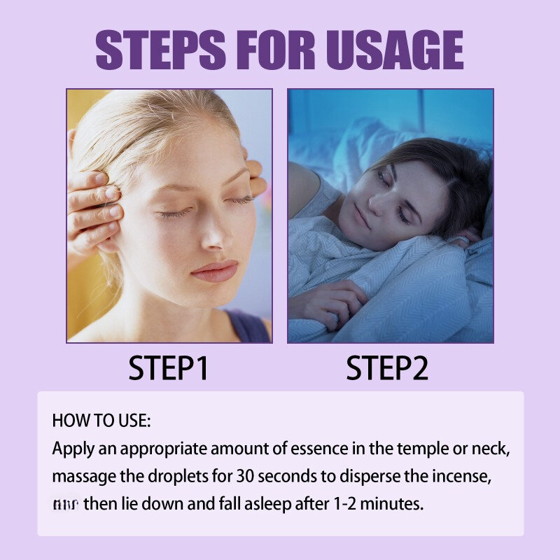 Aceite Esencial Natural para dormir, Bola de rodillo para aliviar la ansiedad, fatiga, estrés, relajación, lavanda, ayuda a mejorar el sueño, se enrolla rápidamente para mujer