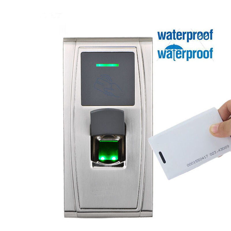 MA300 mesin pembaca sidik jari biometrik, kunci pintu keamanan cerdas logam luar ruangan tahan air perangkat lunak gratis MA300