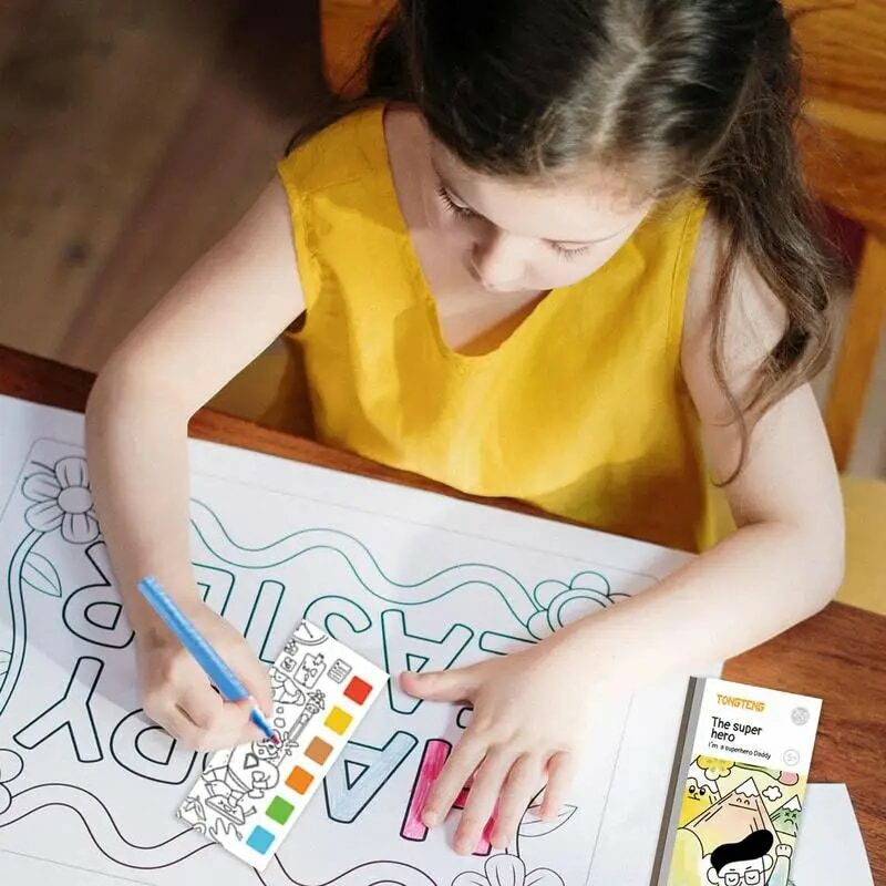 กระเป๋าสมุดภาพระบายสีสำหรับเด็กภาพวาดหนังสือสำหรับเด็กวัยหัดเดินเด็ก Coloring และหนังสือกิจกรรมที่มีปากกา20แผ่น/หนังสือ