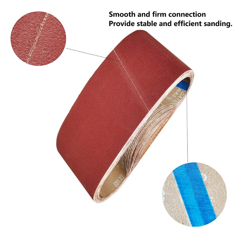 120-1000 Grit Sanding Band  Wood Soft  Metal  Red-brown 7Pcs 50X686Mm Sanding Sanding Belt Polishing Grinding DropShipping