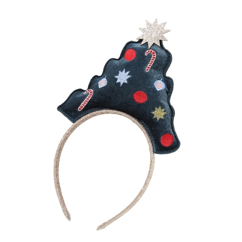 Рождественская повязка на голову, праздничные повязки на голову, шляпа Санта-Клауса, повязки на голову, рождественские вечерние