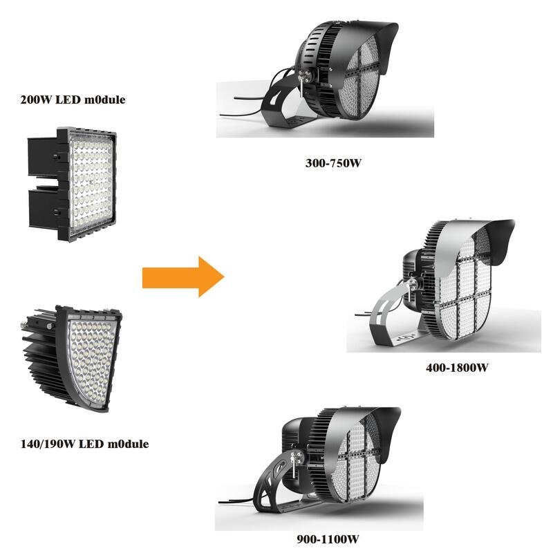 Long Distance Sports Stadium Lighting 350 W- 1700W Dimmable LED Flood Light For Airport