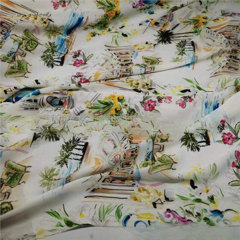 Модная атласная тканевая юбка рубашка вертикальная и гладкая ткань ручной работы «сделай сам»