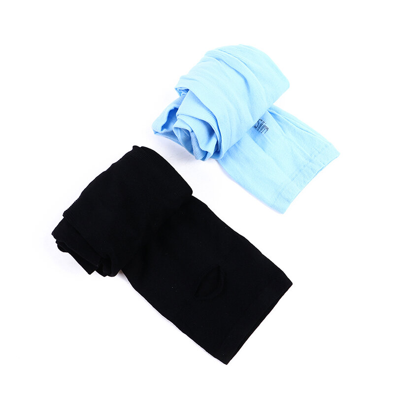 Manga de seda de hielo para hombre y mujer, manguitos de brazo con protección solar Uv, guantes antideslizantes para montar al aire libre, novedad, 1 par