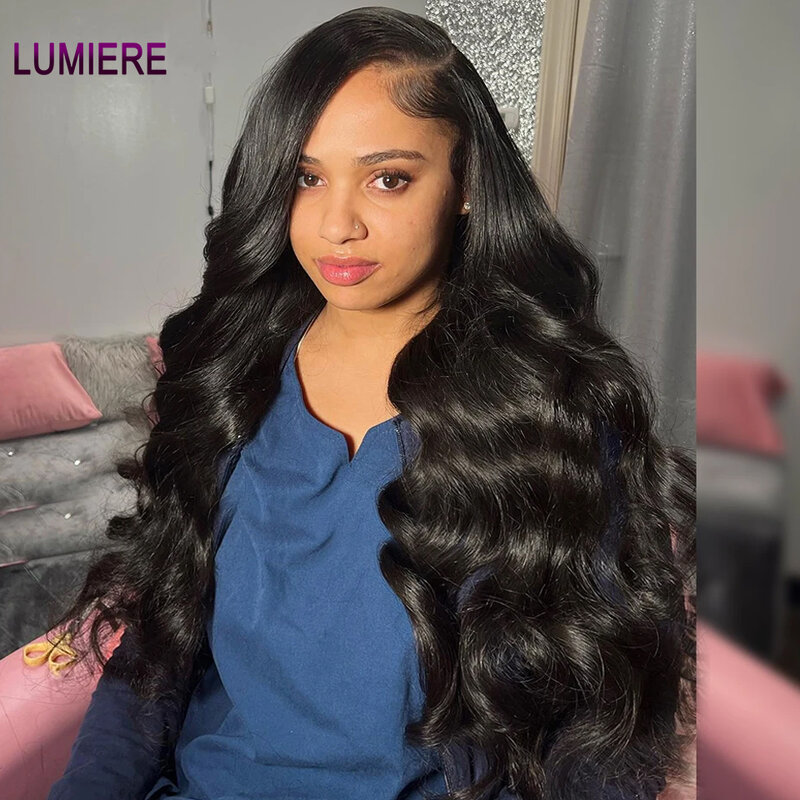 Lumiere-Peruana Body Wave Lace Front Wig, Glueless Cabelo Humano, Pronto para vestir, Go Perucas, 4x4 Lace Encerramento, 13x4