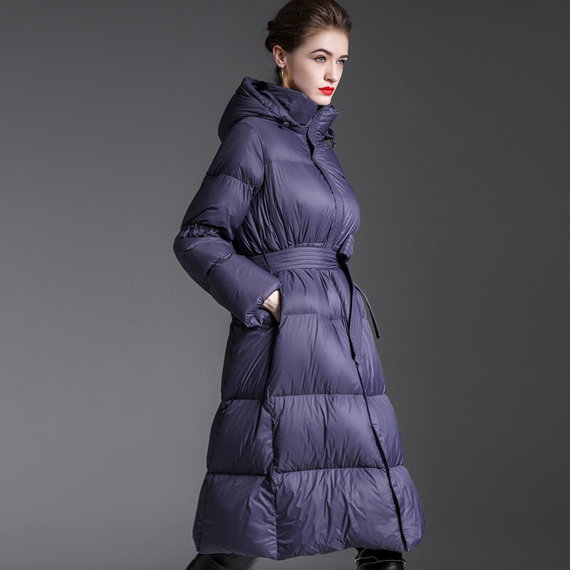 Moda zima narciarska kurtka narciarska ciepłe bluzy dół kurtki moda wiatroszczelna czarny płaszcz zimowy kobiet