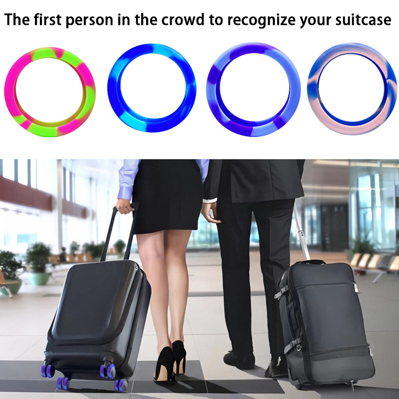 4PCS Luggage Wheels Protector Silicone Wheels Caster Shoes Travel Suitcase Reduce Noise Wheels Guard Cover Accessories