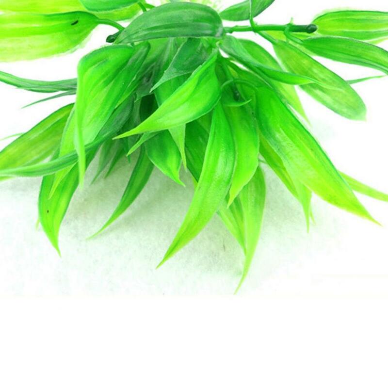 Plantas artificiales de decoración de Acuario, hierba de agua Artificial, planta verde, pecera, adorno de plástico, 12 cm