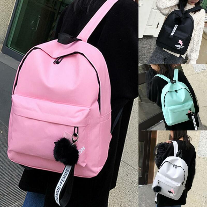 Sac à dos décontracté en toile de style coréen pour femmes, sac de voyage, sac d'école, stockage de poudres