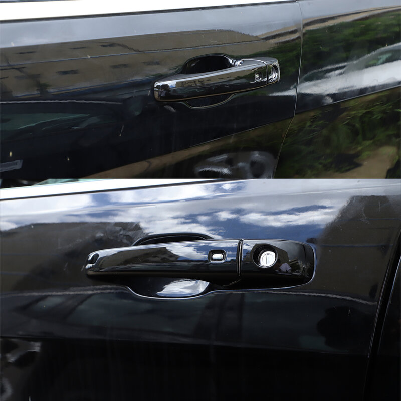 1 Set rivestimento della maniglia della porta esterna dell'auto con ingresso senza chiave intelligente ABS nero adatto per Chrysler 300 Sedan 2011-2019 2020 2021 2022