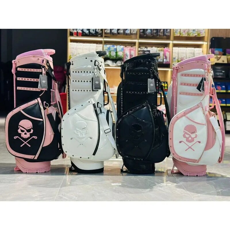 Новинка 2024, сумка для гольфа, модная сумка с заклепками для мужчин и женщин, яркая Высококачественная сумка для гольфа