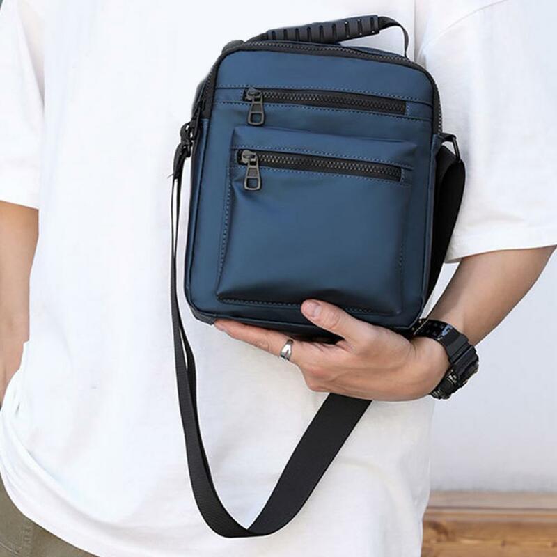 Bolsa de ombro única impermeável para homens e mulheres, Capacidade alças ajustáveis, Crossbody Messenger Bag