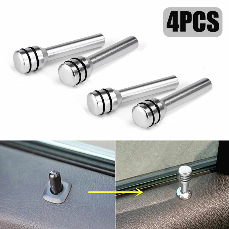 4 buah aluminium Aloi kunci pintu Interior mobil pin sekrup kenop panel pintu & Bagian Universal truk kunci keamanan mobil pin pengangkat