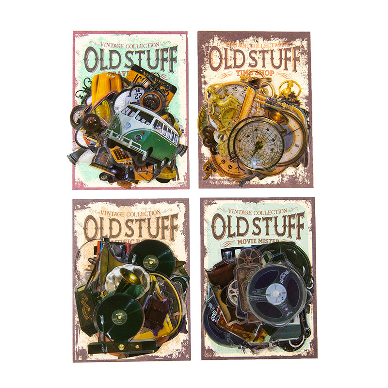 8packs/LOT American style antiques series markers photo album decoration PET sticker