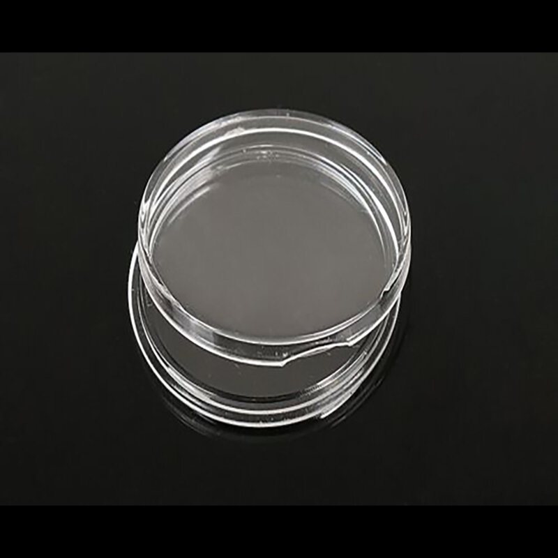 20 buah/lot 16-46mm wadah koleksi kapsul tampilan tempat koin plastik bening transparan kotak pelindung cincin bulat