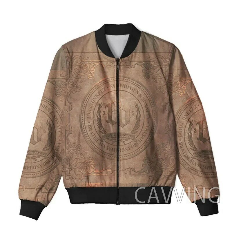 CAVVING-3D Impresso Rock Band Bomber Jackets para Homens e Mulheres, Zipper Coat, Sobretudo, Zip Up Jackets, J02