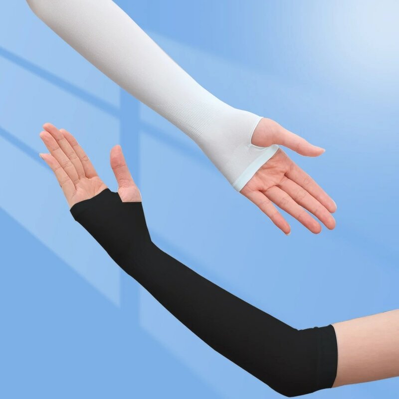 Manicotti di raffreddamento per sport per bambini 4-12 anni copertura per braccio lungo estivo protezione UV per il sole ragazze ragazzi manica da spiaggia per ciclismo con ghiaccio elastico
