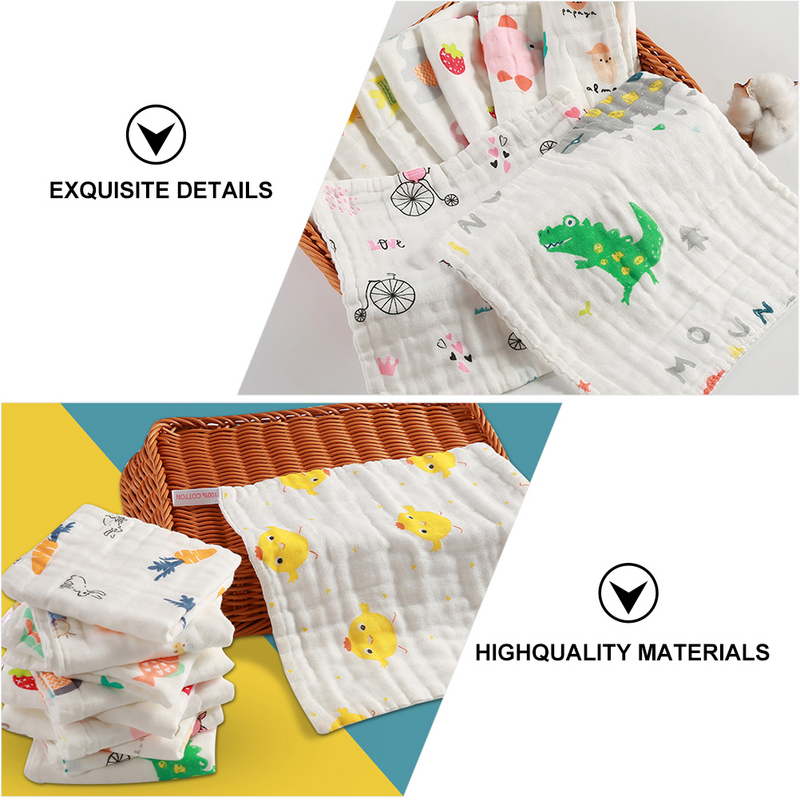 Baby Washcloth Face Towel Bibs Cotton Handkerchief Infants Saliva Towels Pure Drool Nursing Newborn Gifts