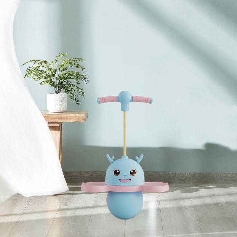 Детский прыгающий шар Pogo с ручкой, прыгающий шар Pogo для домашних упражнений, сбалансированное балансирование, спортивный помощник для тренировок на открытом воздухе