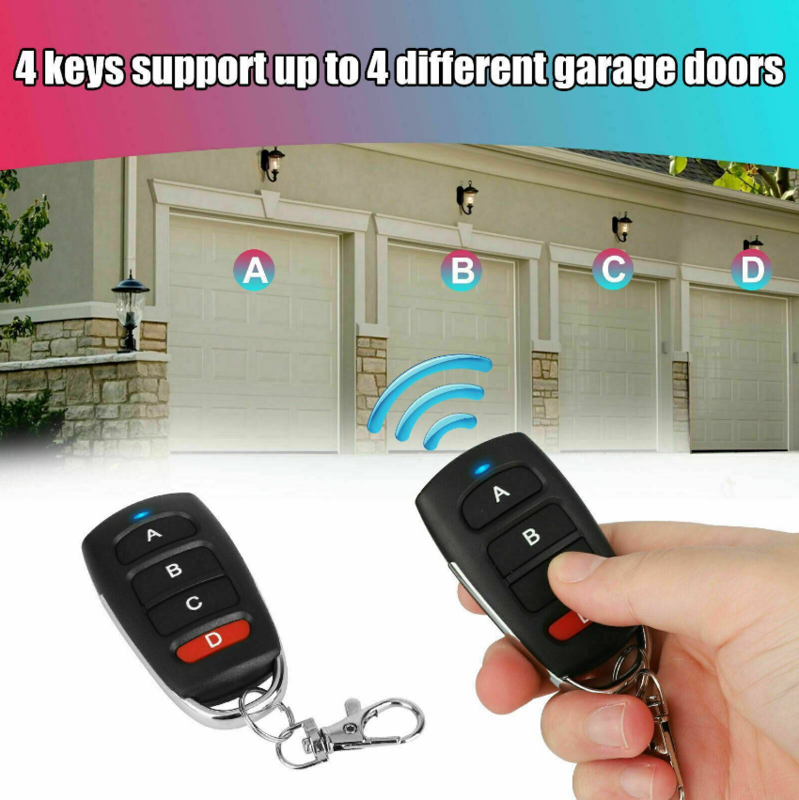 Universal Garage Door Controle Remoto, 433 MHz Duplicador, Código de Aprendizagem Fixo, Clone, Auto-inscrição, Automação para Portões