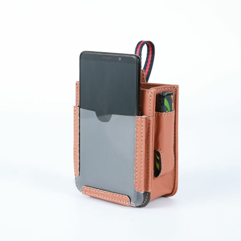 Карманный держатель для мобильного телефона из искусственной кожи для автомобильной ручки для ключей