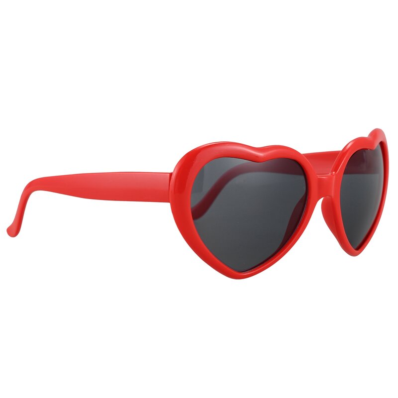 Gafas de sol de Lolita con forma de corazón de amor Retro, a la moda, lindas, para fiesta, rojo caliente