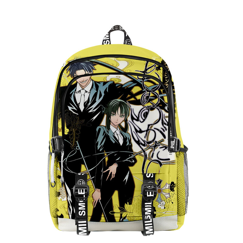 Mononogatari Anime 2023ใหม่ซิปกระเป๋าเป้สะพายหลังที่ไม่ซ้ำกัน Daypack Traval กระเป๋า Oxford ผ้า