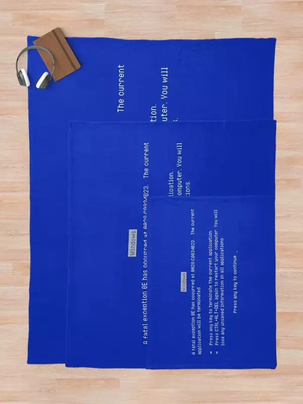Blue Screen of Death (BSOD) coperta Shaggy Luxury per divano divani decorativi coperte