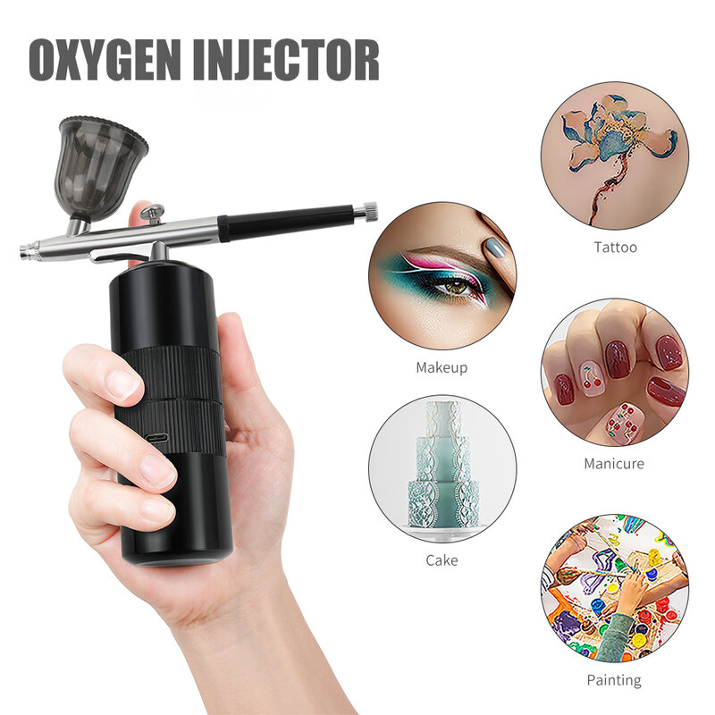 Pulvérisateur facial de beauté à haute pression, injection d'oxygène, hydratant, vapeur, chargement USB