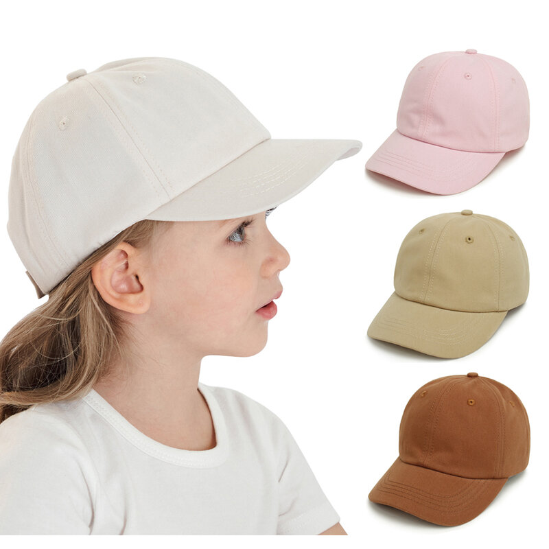 Boné de beisebol ajustável para crianças, moda Baby Cap para meninos e meninas, chapéu de viagem, acessórios infantis, 8M-5Y