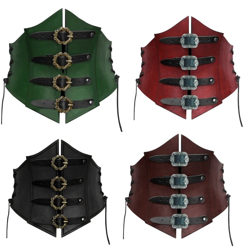 Cinturón Medieval para fiestas Cosplay, piel sintética, disfraz renacentista, cinturón, accesorios vestir para fiesta