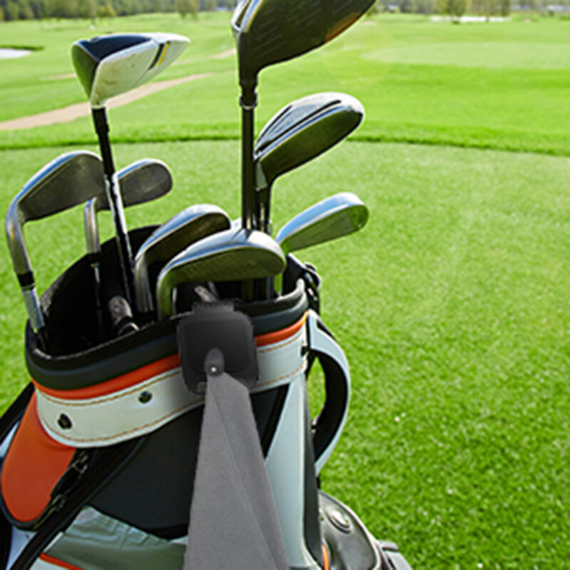 Golfs portátil de metal almofada de pouso único oval pendurado anéis design ferramenta golfs para golfs rangefinder
