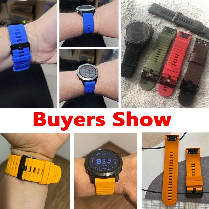 20 22 26Mm Silicone Horlogeband Strap Voor Garmin Fenix 7 7X 7S 6X 6S 6Pro 5X 5plus 3HR Smartwatch Armband Quickfit Polsbandje Riem