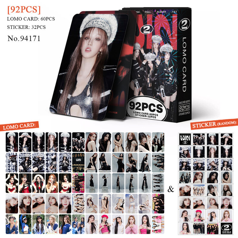 55PCS/set (G)I-DLE Lomo Cards 2023 Season's Greetings Photocards Kpop Girls Group Member Double Side Print Photo Cards Fans Gift
