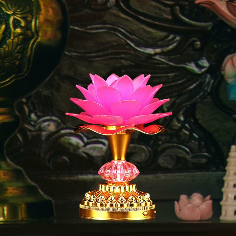 Буддистские искусственные лампы для молитвы, меняющие цвет для храма