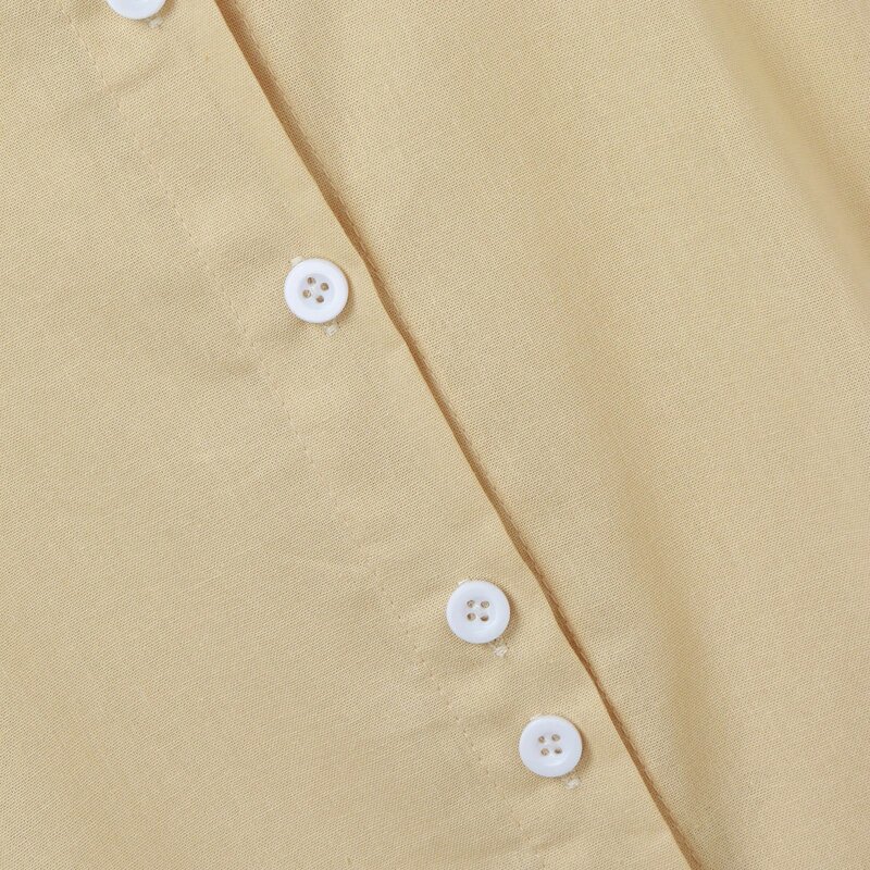Camisa casual vintage feminina, túnica sólida, cardigã chique solto, manga comprida, blusa de linho de algodão, senhora do escritório, botão, verão, 2022