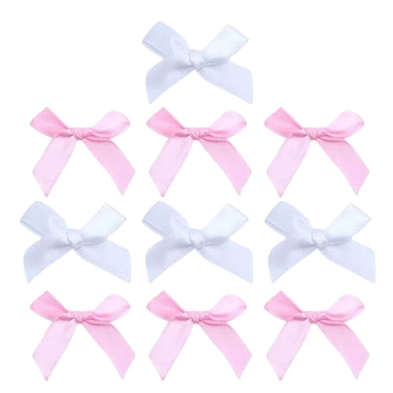 Set of 10 Fashionable and Ribbons Bowknot Heart Flower Handwork Craft Decoration DIY Accessory for DIY Enthusiasts