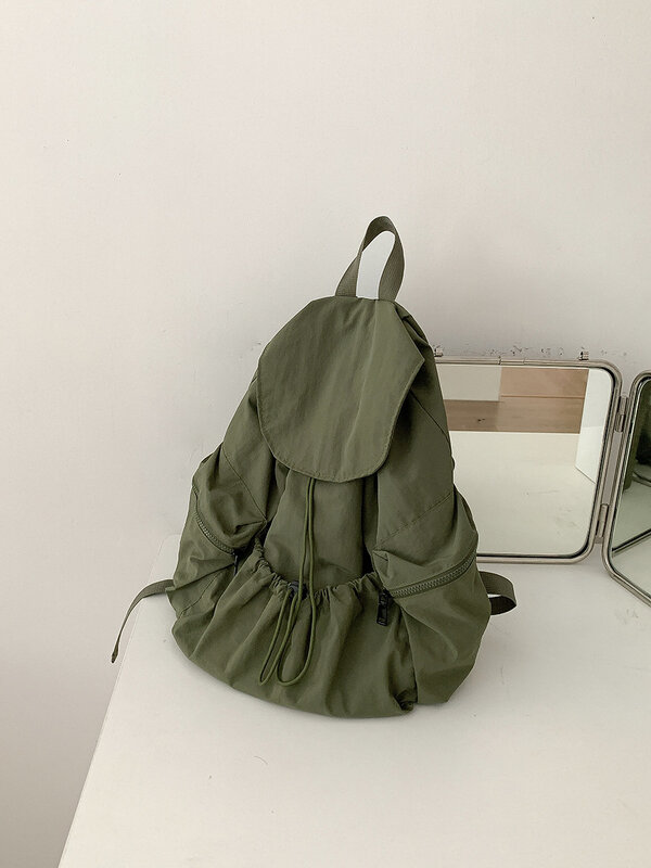 Nuovo zaino borse a tracolla in tessuto di Nylon per le donne moda leggera borsa da scuola Casual di grande capacità Designer di lusso tinta unita