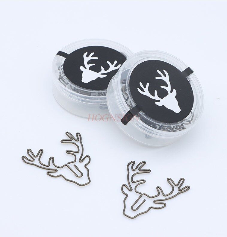 Clips de papel con forma de ciervo Sika, Clips creativos de dibujos animados de Navidad, 8 piezas