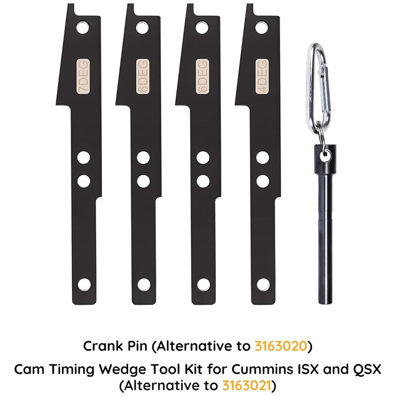 Kit de herramientas de sincronización de leva para Cummins ISX/QSX, con inyector, 16 extractor, alternativa a acero resistente 3163021 3163069, 3163020