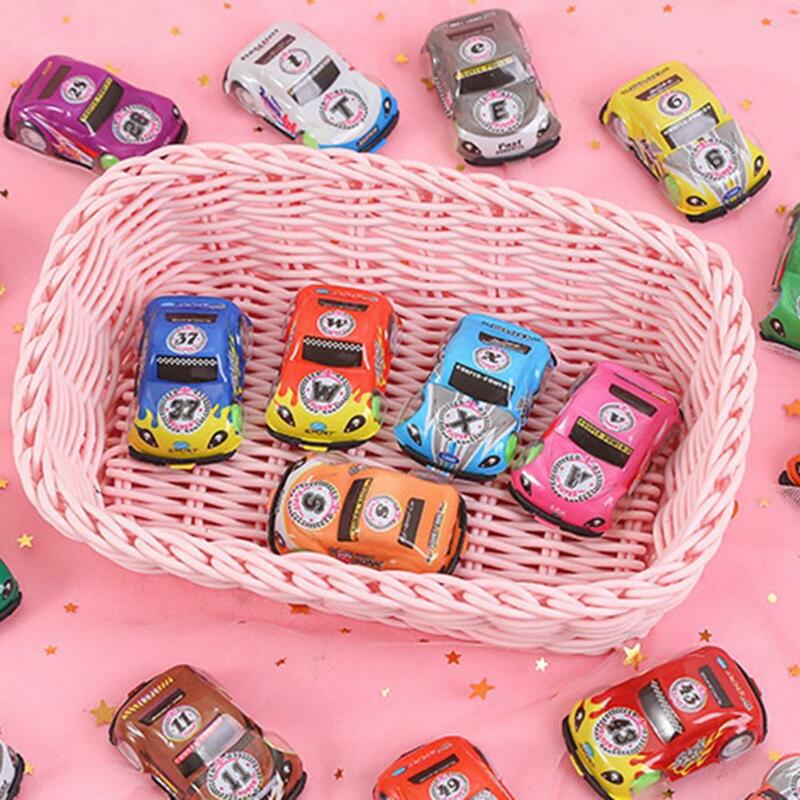 Coche de juguete de inercia para niños, juego de 5 dibujos animados, coche extraíble, favores de fiesta, coches de juguete de inercia con estampado para cumpleaños